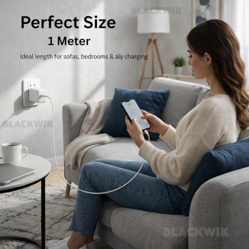 Image of Blackwik USB to Lightning Cable, Certified Fast Charging & Data Sync Charging Cable Compatible with iPhone 14, 13, 12, 11, X, XS, XR, 8 Plus & iPads