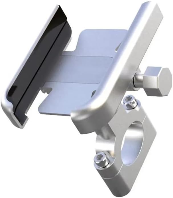 Motorcycle Mobile Phone Holder 4-6.5 Inch Screen Handlebar Mirror Base 360 ° Bicycle Scooter Racing Riding Accessories(Handlebar Black)