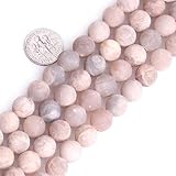 Genuine Natural Sunstone Specifications: Processed from authentic Sunstone with round shape, consistent color and matte frost surface, measuring 10mm in diameter with hole size of 1.5mm-2mm Generous Quantity: Each 15-inch strand contains approximatel...