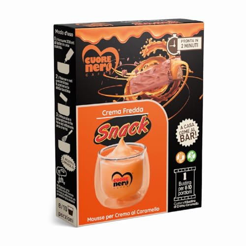 Crema Fredda Snack al Caramello, Sorbetto, Caramello Cream, Preparato in Polvere Solubile Per Crema Fredda al Gusto Caramello, 100g
