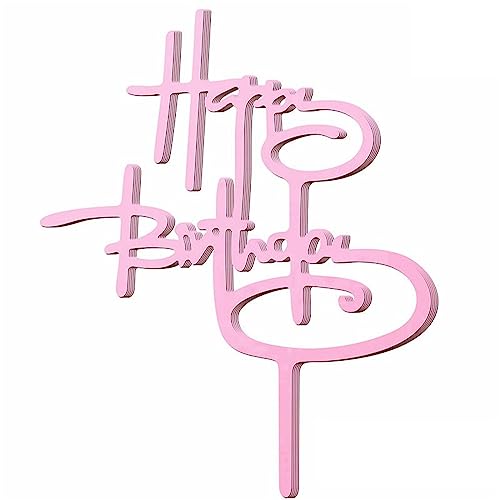 FOLODA 10pcs Acrylhart Geburtstagstorte Urlaub Party Dekorative Handwerksbedarf Für Kinder Mädchen Jungen Geburtstag Geschenk Acrylkuchen Dekorationen