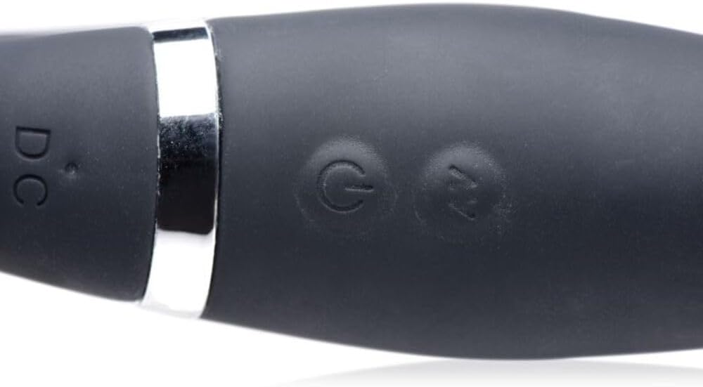 10X Vibrating Silicone Strapless Strap-on - Black