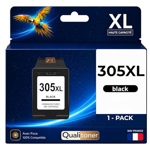 Cartouche HP 305XL Noir Qualitoner pour dossiers scolaires et télétravail