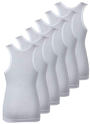 Image of BODYCARE White Boys Regular Fit Vest Pack Of 6 (4-5 Years), Assorted