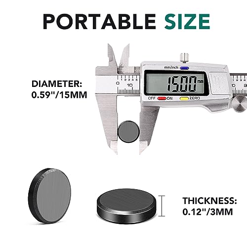 Trymag TRY-15X3 130P Magnets For Crafts With Adhesive Backing, Trymag Small Ceramic Crafts Magnets Round Disc Magnets, Tiny Flat Circle Ferrite Industrial Magnets thumb #2