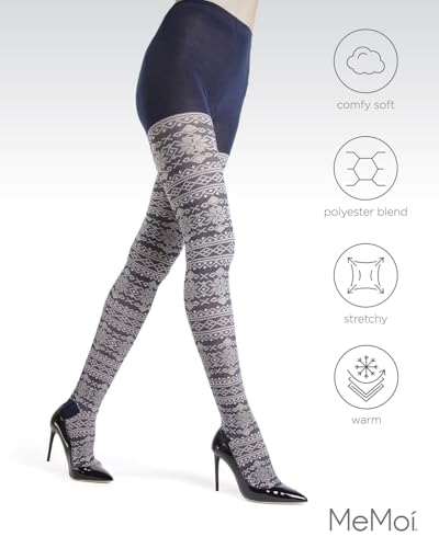Image of MeMoi Selbu Sky Geometric Sweater Tights