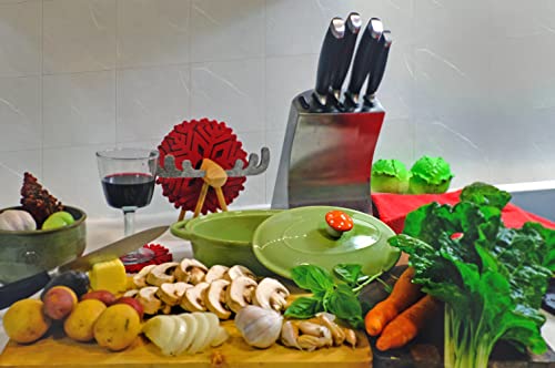 Wild Eye Designs Mini Ceramic Baker -8.5 Diameter Oval, Green, Mushroom #TOP1