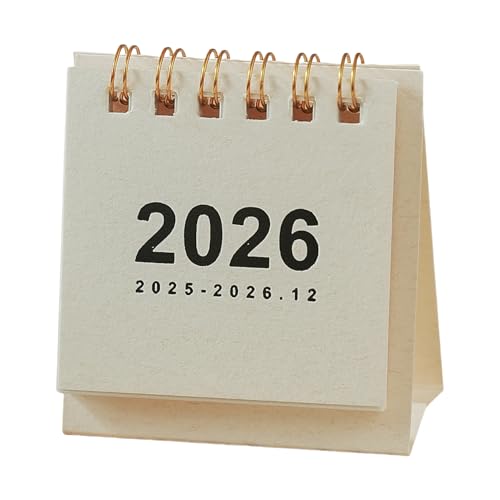 Ästhetischer Schreibtischkalender – Tagesplaner 2026 für Büroplanung, Papier mit kompaktem Design, 12 Monate Schreibtisch-Organizer, Klassenzimmer-Schlafsaal-Zubehör, Lerntisch-Planungswerkzeug