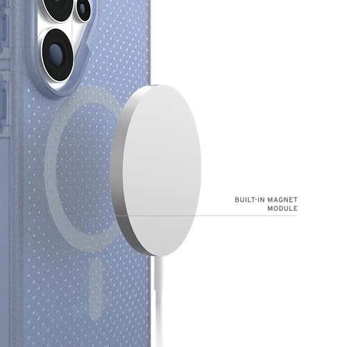 Image of Urban Armor Gear UAG Designed for Galaxy S26 Ultra 5G Case, DOT - Compatible with Magnetic Charging Slim Transparent Rugged Military Drop Tested Protective Cover - Cloud Blue