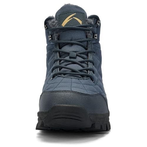 UPSOLO Men's Winter Warm Snow Work Boots3