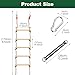 MUXHEL 1 Pcs 6.5 Ft Climbing Rope Ladder for Kids, Wooden Hanging Rope Ladder, Rope Ladder for Treehouse Outdoor and Indoor Swing Set Accessories