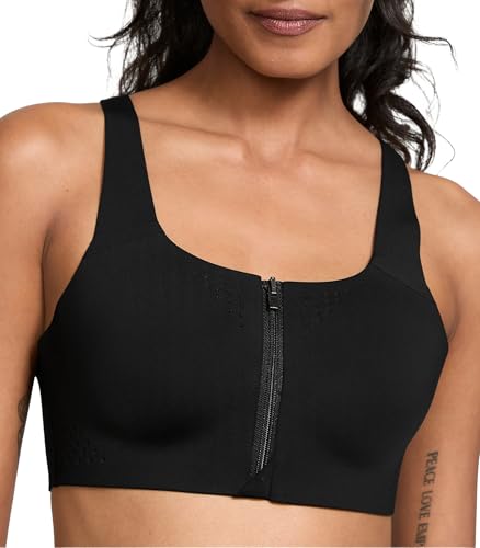 Victoria's Secret Women's VSX Featherweight Max Front Close Sports Bra, High Impact, Black, 36DD - image 1