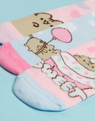 Pusheen Girls Socks 5 Pack | Kids Multicoloured Cute Cat Graphic Footwear2