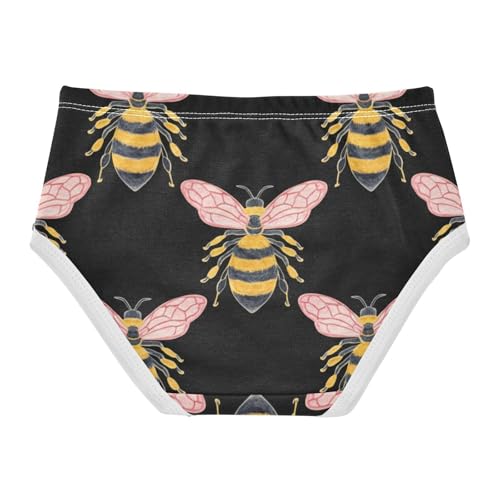 Cute Bees Black Girls Underwear Toddler 2t Cotton Little Girl Panties Artistic Underpants Briefs2
