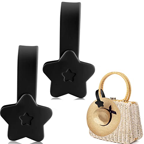 2 Stück magnetischer Hut-Clip für Reisen Tasche Rucksack und Gepäck (schwarz)