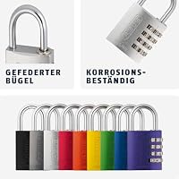 ABUS Zahlenschloss 145/40 Blau - Kofferschloss, Spindschloss u. v. m. - Aluminium-Vorhängeschloss - individuell einstellbarer Zahlencode - ABUS-Sicherheitslevel 4 – Ansicht 3