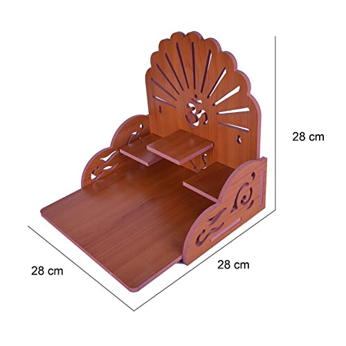 Krupasadhya Beautiful Wooden Plywood Mandir for Pooja Home Decoration Wall Hanging Beautiful Engineered Wood Home Temple Engineered Wood Home Temple 4