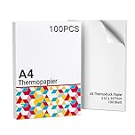 Carta termica A4 per stampante portatile M08F-A4, compatibile con Brother PJ762/PJ763MFi, Phomemo M08F, HPRT MT800, carta termica ad asciugatura rapida per stampante M08F, 210x297 mm, 100 fogli