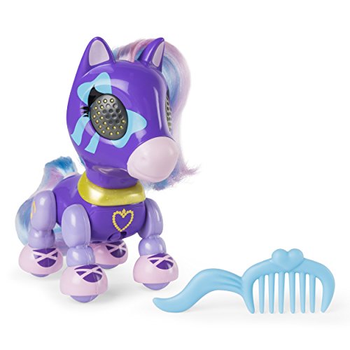 Zoomer Zupps Pretty Ponies, Lilac, Series 1 Interactive Pony with Lights, Sounds and Sensors