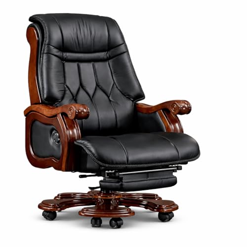 Image of Lakdi The Furniture High-Back Office Chair with Recliner, Swivel, Adjustable Height, Armrests, and Lumbar Support for Boss /Director & Executive - 111011282 BLK