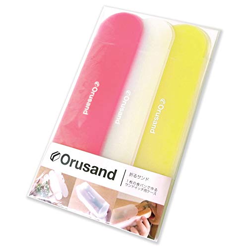 ミディアム 折るサンド orusand １枚の食パンで作るサンドイッチ用折りたたみケース (3, フルーツカラー)