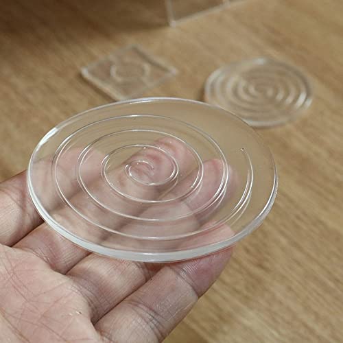 滑り止めシート ソファー すべり止め 滑り止め シリコンマット 家具 強力 透明 ずれ防止 ズレ防止 キズ防止 丸型 4枚セット (直径4cm)