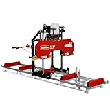 MechMaxx 26' Portable Sawmill,ZONSEN 459cc 15HP E-Start Gasoline Engine, 20' Board Width,13' Track Length, Model SM-26