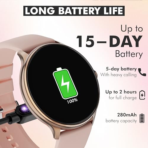 Image of Nervfit ACTIV Pro Smart Watch 1.39'' TrueColor+ LED Display, Bluetooth Calls, Heart Rate, SpO2, BP, Calorie, Step Count, Camera & Music Control