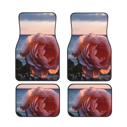 Tapis de sol voiture antidérapants roses pour rouler en toute sécurité par tous les temps