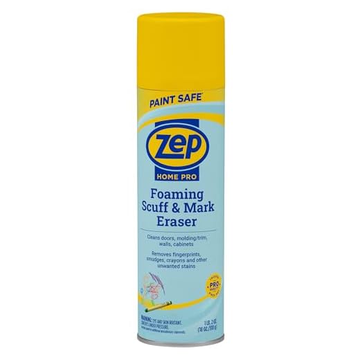 Zep Home Pro Foaming Scuff & Mark Eraser, Paint Safe Surface Cleaner, 18 oz, for Doors, Walls, Molding, Cabinets, Removes Fingerprints, Smudges, Stains
