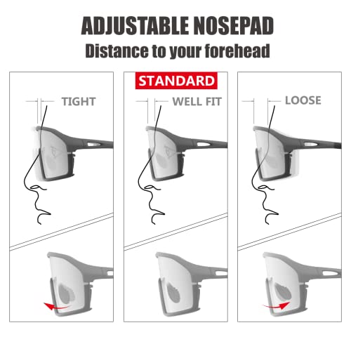 Living Out Your Qool Time HU-XI-201 Polarized Wrap Around Shield Cycling Sunglasses Men Women Golfing Ski Triathlon Volleyball Running Baseball 118 thumb #5