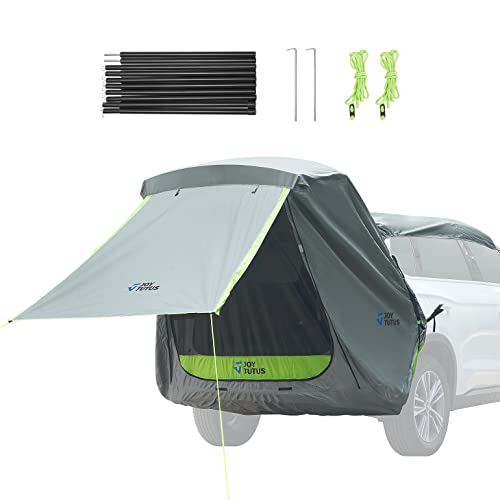 JoyTutus SUV-Heckklappenzelt mit Markisenschatten und Stangen, wasserdichtes Campingzelt, Outdoor-Reisen bevorzugt, universell passend für die meisten SUVs, Grün Cover