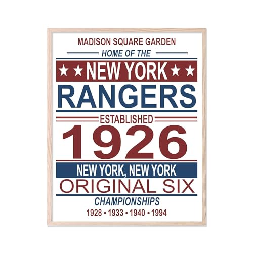 New York Rangers NHL Poster - Vintage Championship Team - 11x14 Matte Poster Print