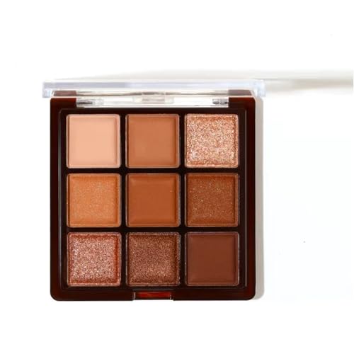 9 Color Brown Eyeshadow Palette, Matte Shimmer Neutral Eyeshadow Palette Long Lasting Waterproof Highly Pigmented Smokey Eyeshadow Pallets For Women