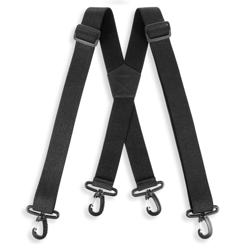 APLZGMG Tirantes ocultos en X para hombre, tirantes de trabajo resistentes con ganchos, correa de cinturón de cuatro puntos, tirantes aptos para aeropuertos, debajo de la ropa, para esmoquin,