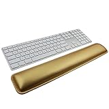 Wrist Rests,Keyboard Wrist Rest Pad,Gold PU Leather Palm Support Wrist Pad Wrist Cushion for Laptops/ Notebooks/ MacBooks//PC/Computer