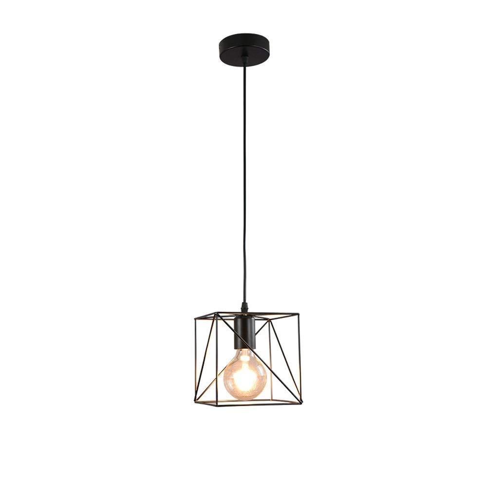 Plafond chandelier industrial retro metallique cage oiseau e27 pour restaurant