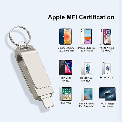 Photo Stick 2 em 1 de alta velocidade para iPhone e iPad - Unidade flash USB de armazenamento extern