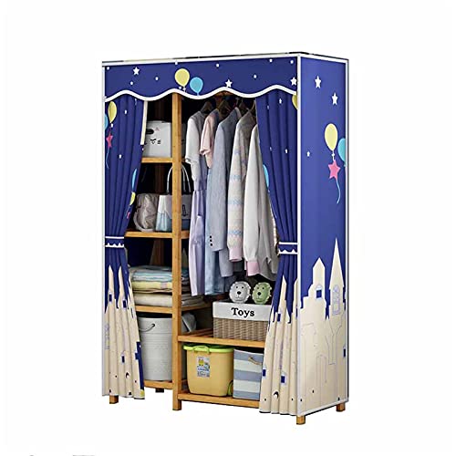 Armario de madera maciza para ropa con acabados textiles selectos color A 2
