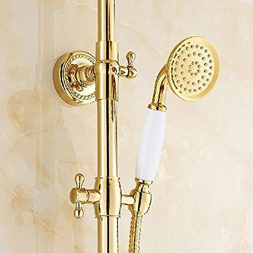 Robinet de douche haut de gamme avec pomme de douche à main et finitions luxe