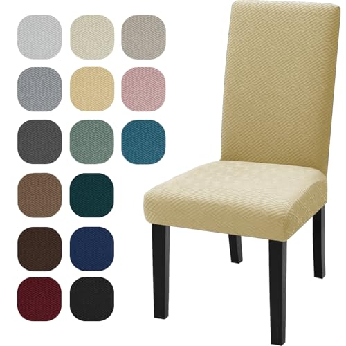 YSTELLAA Stuhlhussen 6er Set, Stuhlhussen Stretch, Sesselüberzug, Universal-Sitzbezug, Waschbar Und Abnehmbar… – Ansicht 1