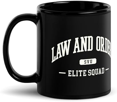 NBC Law & Order SVU Varsity Black Mug - مرخص رسميًا - 11 أونصة