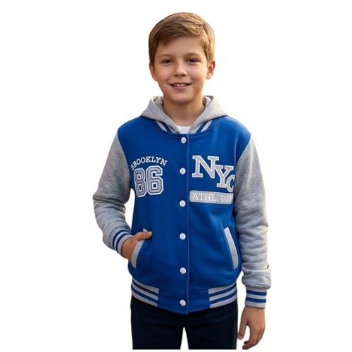 Veste Varsity NY enfant sweat à capuche pour le sport scolaire et les sorties de mi-saison