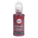 Farbe: weinrot Rayher 33840290 Glitter-Glue metallic, Flasche 20 ml, weinrot