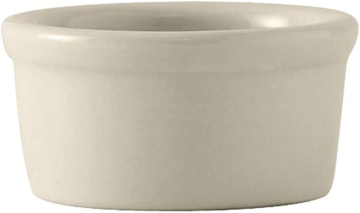 Tuxton China BWX-020B Ramekin, 2 oz., 2-5/8" Diameter x 1-1/2"H, Microwave and Dishwasher Safe, Oven Proof, Fully Vitrified, Ceramic, DuraTux, White, Pack of 48