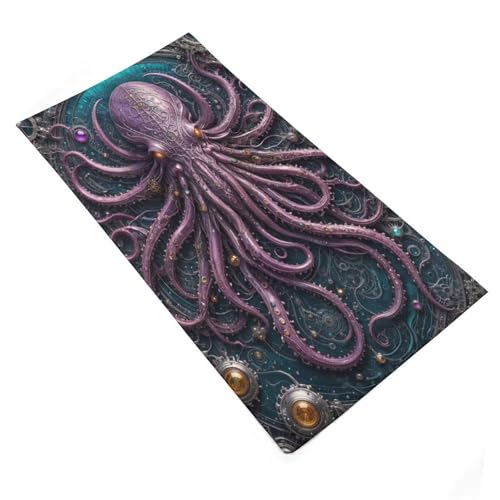 sinyumoney Steampunk Cthulhu Hand Towel Highly Absorbent Soft Towel Gentle for Sensitive Skin 35x73cm