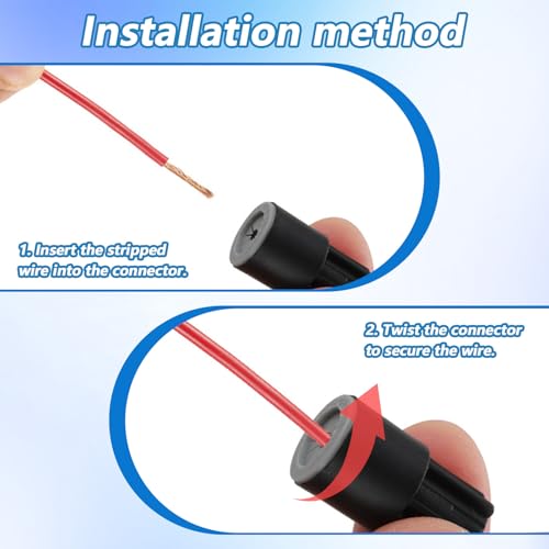 Waterproof Wire Nuts 30PCS 22AWG-12AWG Wire Electrical Connectors, Outdoor Seal Electrical Twist Nut Caps Cable Terminal Connector for Landscape Light, Irrigation Valves, Wet Location Installation - Thumbnail 5