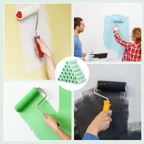 image for Gisafai 24 Pcs Paint Roller Covers Paint Rollers for Painting Walls Ro