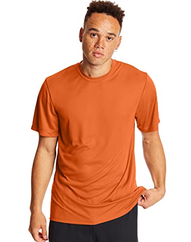 Hanes mens Sport Cool Dri Performance Tee fashion t shirts, Safety Orange, Large US