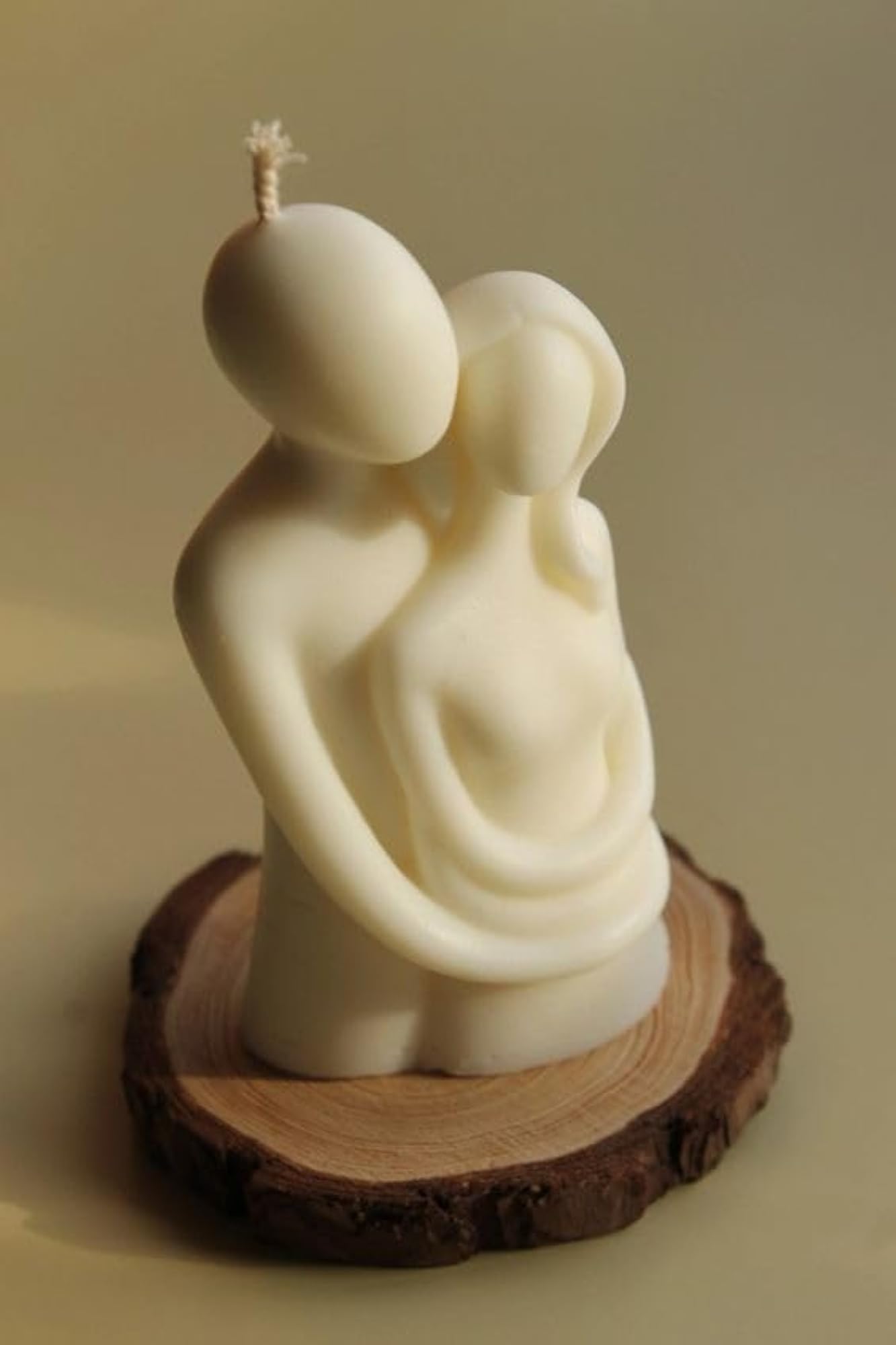 Decorative Couple Candle with Red Ribbon